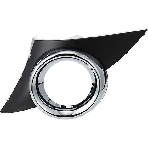 Cache antibrouillard avant gauche chromé, cadre et grille, accessoires auto pour Peugeot 207 Sport 2006-2009 (noir et argent)