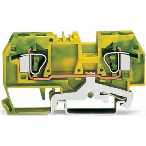 Bloc De Jonction - Conducteur Protection Vert-Jaune - AWG 24 À 10 - Connexion Cage Clamp - 50 Pièces