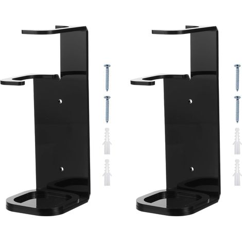 Set di 2 supporti da parete in acrilico per spade laser con viti, per esporre spade laser in casa o in ufficio, colore nero. (1/5)