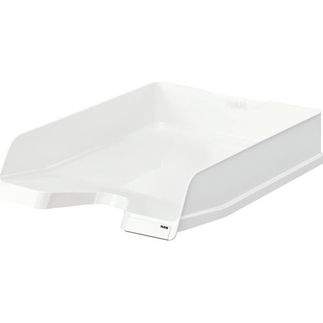 Corbeille à courrier - HAN - Viva - Format A4 - Lot de 5 - Empilable - Blanc très brillant (1/3)