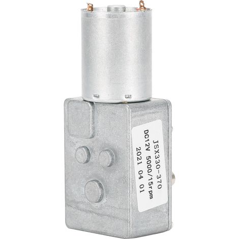 JSX330‑370 Moteur à courant continu 12V, engrenage à vis sans fin, structure mécanique compacte et robuste, idéal pour transmission de voiture intelligente. (1/5)