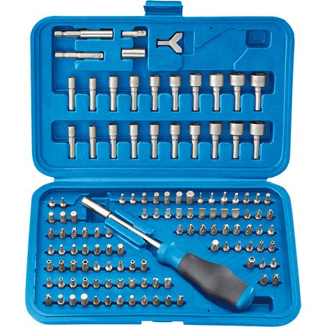Jeu d'embouts et de douilles pour tournevis avec porte-embout 1/4 Fervi 0358