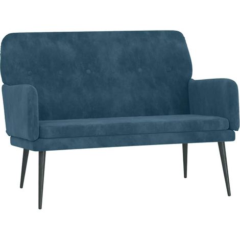 Sitzbank Blau 108x79x79 cm Samt vidaXL