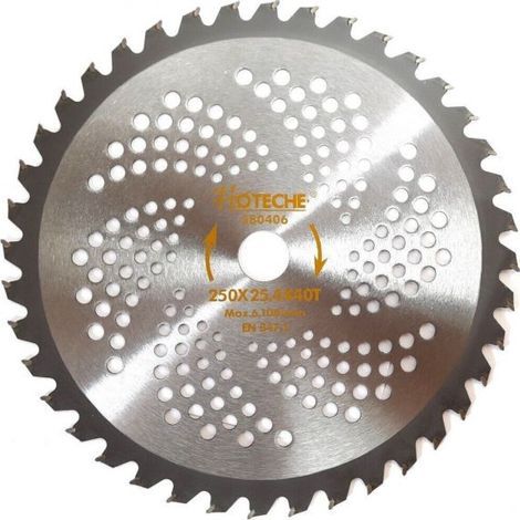 Disco per decespugliatore ricambio tosaerba 40 denti Ø 255 x 25,4 mm Art.580406