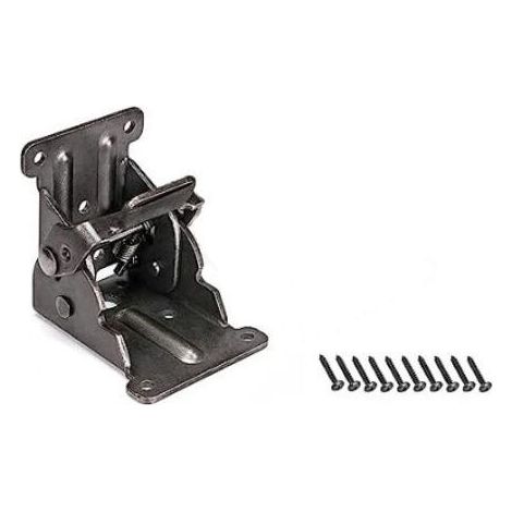 2 Pcs,Charnière pliante autobloquante 90, support pliable,noir (1/5)
