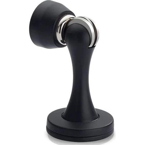 Tope magnético para puerta de acero inoxidable cepillado con acabado níquel satinado. Se instala en el suelo. Ideal para dormitorio, baño, cocina y oficina. (1/5)