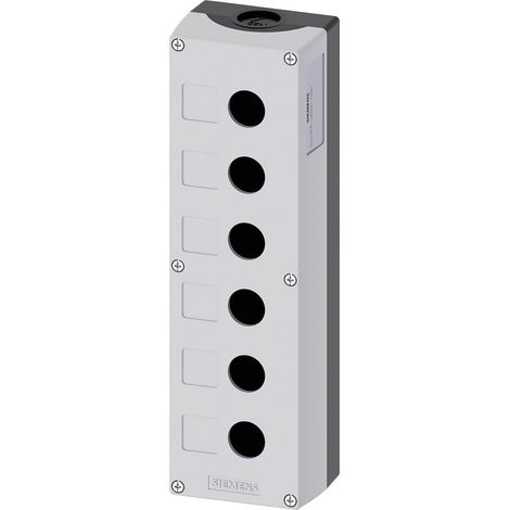 Siemens 3SU1806-0AA00-0AB1 3SU18060AA000AB1 Contenitore vuoto 6 posizioni di montaggio (L x L x A) 280 x 85 x 64 mm Gri (1/3)