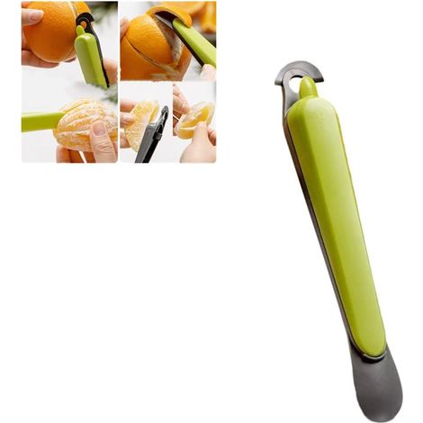 BEBUSINGOTO Éplucheur d'orange, outil multifonctionnel pour éplucher les fruits, éplucheur d'agrumes à double extrémité pour cuisine, outil de retrait de trancheuse d'agrumes, outil de découpe de (1/5)
