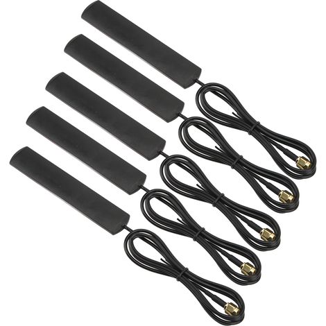 Lot de 5 antennes WiFi TP-001 à gain élevé de 8 dBi, connecteur SMA mâle, antennes omnidirectionnelles double bande (2,4 GHz/5 GHz/5,8 GHz) (1/5)