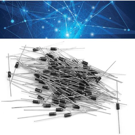 Yosoo 100 Pieces 1N4007 1000V 1A Environmentally Friendly Silicon and Aluminium Diode Rectifier Diodes with High Capacity for Wide Applications and. (1/5)