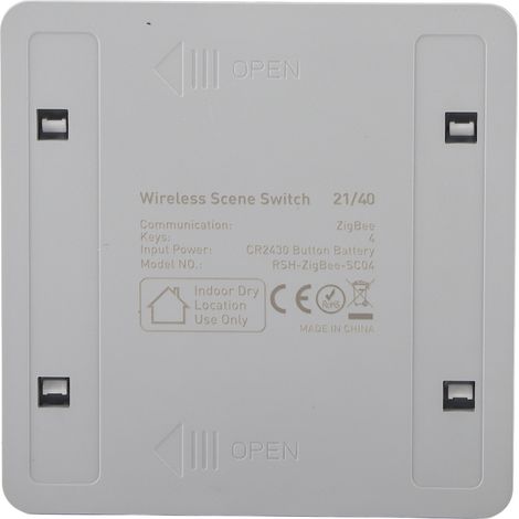 Intelligenter 4-Wege-Funk-Wandschalter mit Steuerung per Mobil-App für ZigBee (1/5)