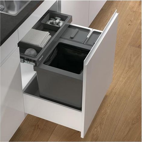 Naber X-LINE 600/L5 mit Premium Schublade, Abfallsammler für vorhandene Auszüge, anthrazit, H 414 mm (1/2)