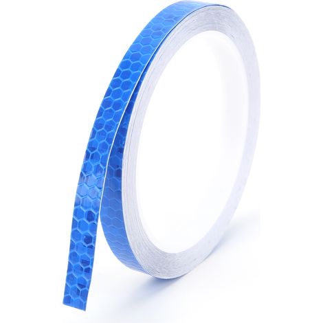 Autocollants Réfléchissants Hexagonaux Imperméables pour Vélo, Bande Lumineuse pour Voiture, Moto et Décoration DIY - Bleu (1/5)