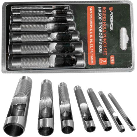 Perforadora, perforadora de agujeros, cortadora, 4-16 mm, 7 piezas (1/4)