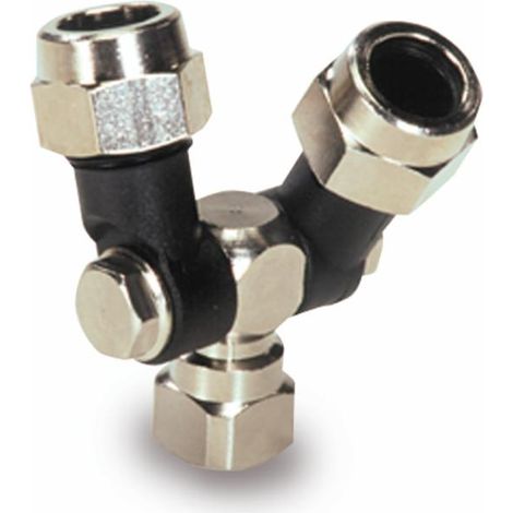 Getto snodato doppio con filetto femmina 1/4' (1/3)