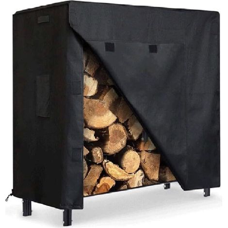 Housse de protection pour bûches de bois de chauffage, tissu Oxford 600D imperméable et robuste, protection contre les intempéries et les rayons UV de 12261107CM (1/5)