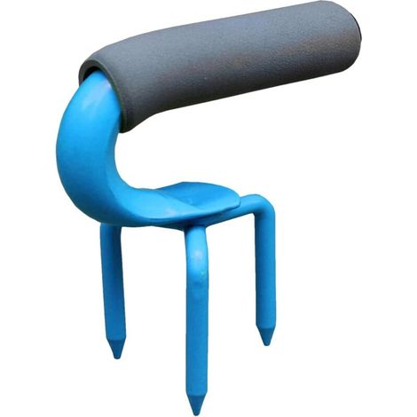 Bodenlockerungsgabel, stabiler Handrechen für Gartenarbeit und Unkrautjäten, ergonomisches Handgerät (1/5)