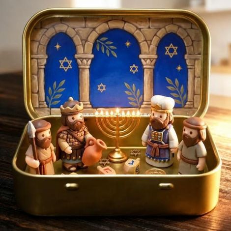 A candlelight meeting held inside a new product box – a metal craft box, a fun blind box, and a home decoration.