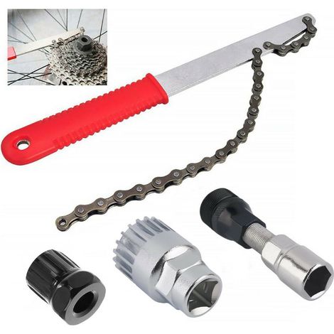 Kassetten-Ausbauschlüssel für Fahrräder, Schwungrad-Reparaturwerkzeug, 4-teiliges Set, Fahrradwartungsausrüstung. (1/5)