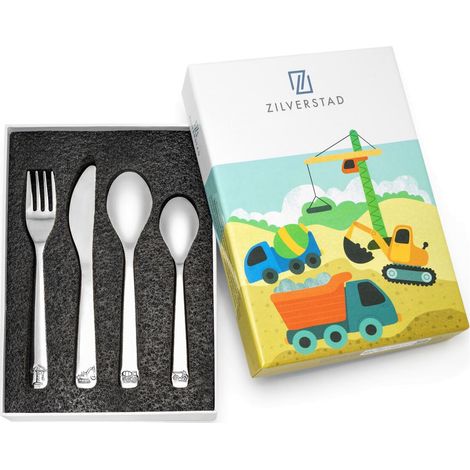 Kinderbesteck-Set mit Graviermaschinen Größe: 160 x 169 x 160 x 141 mm Artikelnummer: ZV6826030