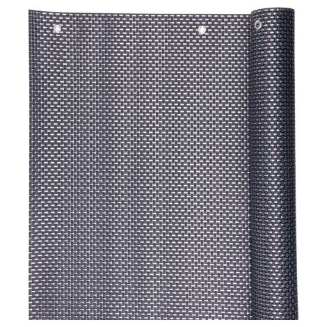 Sichtschutz Polyratan 77 0,9x3 m, UV, 800 g/m2, anthrazit, Balkonbespannung, mit Ösen
