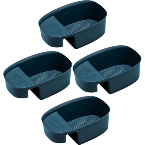 Ensemble de 4 paniers d'égouttage multifonctionnels en plastique pour évier de cuisine (1/5)