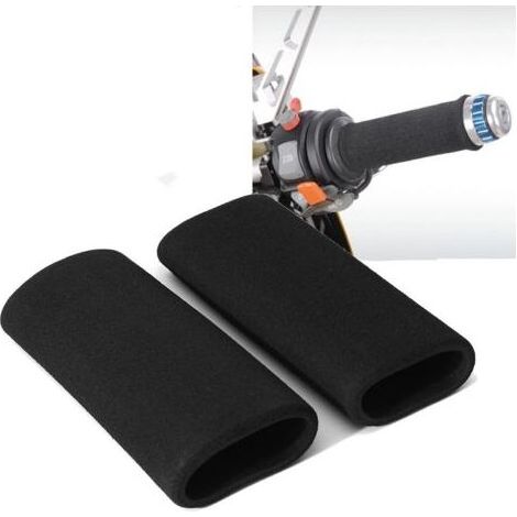 Poignées en mousse Crediri pour guidons de moto, revêtements anti-vibrations confortables, compatibles avec toutes les poignées de taille standard. (1/4)