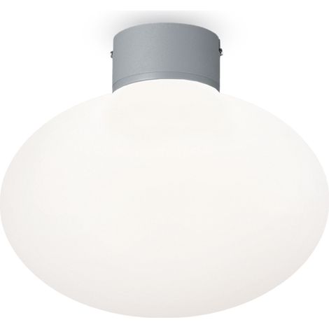 Plafoniera Moderna Clio Alluminio Grigio 1 Luce E27 (1/2)