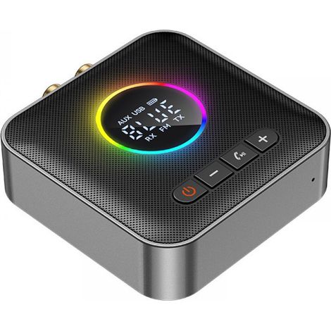 Adaptateur Bluetooth 5.4 - Émetteur Récepteur Audio HiFi - Transmetteur FM - Affichage LCD - Entrées 3,5 mm AUX RCA USB - Pour TV Voiture PC Stéréo - 1 Pièce