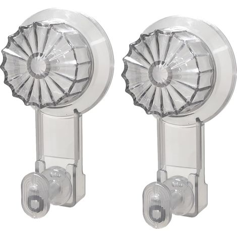 2er-Pack Kranzhaken, 3 kg, strapazierfähig, wasserdicht, abnehmbarer Kranzhaken mit Saugnapf, Kranzhalter für Fensterglas, glatte Türfliesen, Willkommensschild (grau) (1/5)