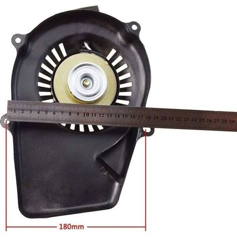 Recoil starter as a replacement for Yamaha ET650 and ET950 lawnmowers, recoil motor with pull starter, black