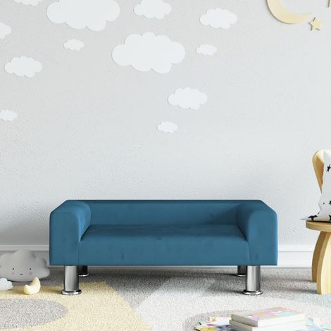 Canapé/Fauteuil Enfants Relax Salon,Sofa pour enfants bleu 70x45x26,5 cm velours -Q6073 (1/5)