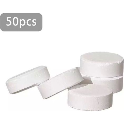 Desinfektionstabletten für Schwimmbäder, Brausetabletten, Desinfektionstabletten auf Basis von Trichlorisocyanursäure, Chlortabletten, schnell auflösende Tabletten, 50 Tabletten. (1/2)