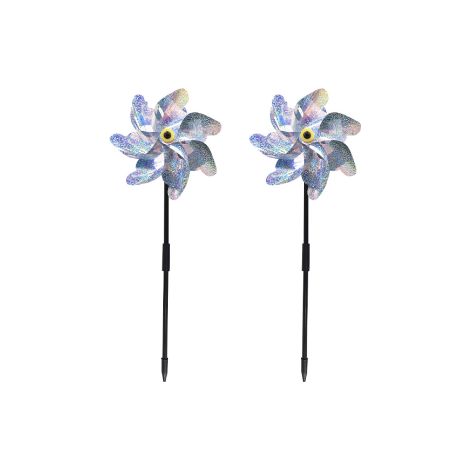Lot de 2 dispositifs anti-oiseaux laser réfléchissants, moulin anti-oiseaux pour balcon et jardin (1/2)