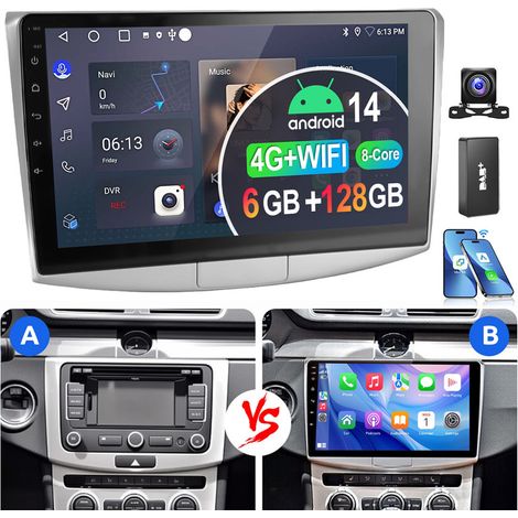 8 cœurs Autoradio Pour VW Passat B7 CC 2010-2015 Android 14 128G Carplay GPS 6+128G DAB CAM (1/5)