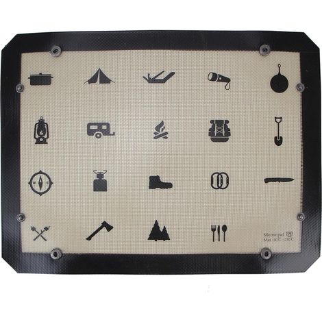 Tapis silicone pour cuisson au four Feuille silicone antidérapante résistante chaleur réutilisable Tapis de cuisson pour pâte, pâtisserie, roulage, découpe, friteuse, micro-ondes,'-'-