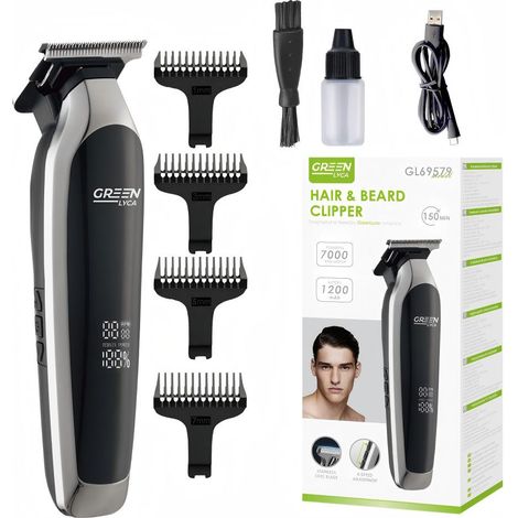 Tondeuse à cheveux GREEN LYCA GL69579 avec 150 minutes d'autonomie et fonctionnalités mixtes