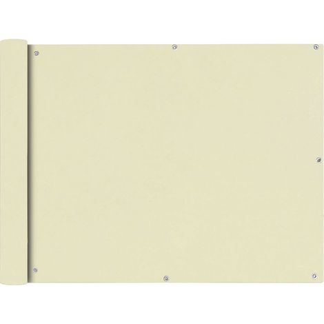 Écran de balcon en tissu Oxford 90x600 Crème (1/4)
