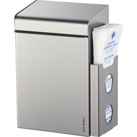 AIR-WOLF, Poubelle hygiénique avec distributeur de sachets, (1/2)