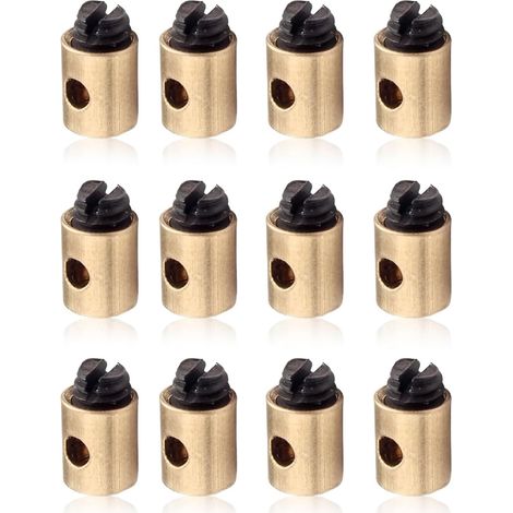 12 pièces Câbles et gaines de frein vélo Clips Noyau Fil de Moto,Serre-Câble Vélo Serre-Câble Vélo 5×6 mm d'Accélérateur en Laiton Adapté pour Accélérateur Moto Scooter, câble frein vélo