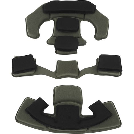 Ensemble de rembourrage de casque en éponge de nylon, coussinets de casque et jugulaire de rechange pour casques ACH, MICH, Wendy, FMA et EXF, couleur vert armée. (1/5)