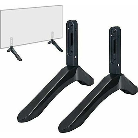 Support TV de table universel pour 32-65 pouces Samsung Vizio Sony LCD Tv pas pour Lg Tv support de table noir 2 pièces (1/5)