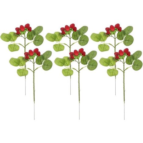 Faux Fruits Réalistes Framboises Décorations Baies Artificielles en Plastique pour Présentation Alimentaire Maison (1/5)