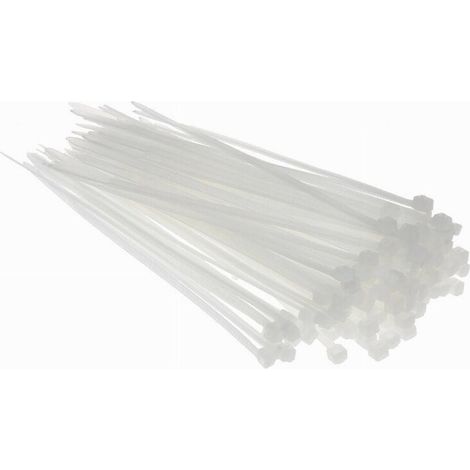 Vtizikl Set 100 Pz Fascette Serracavo Autobloccanti In Nylon Bianco 2.5mmx100mm 25-100-b - (1/3)