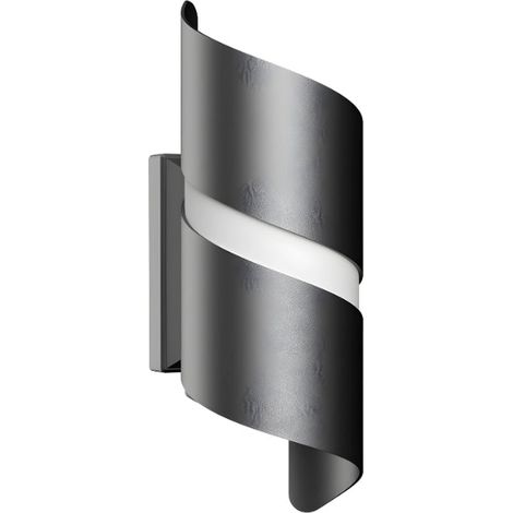 Applique Murale 10W CCT NOIRE IP65 Torsadée - 3000K/4000K/6500K