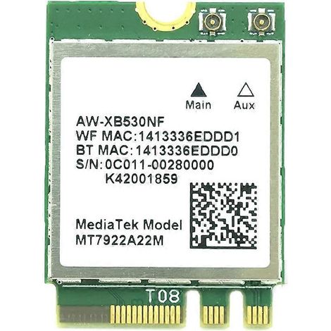 WiFi6E MT7922 WLAN-Netzwerkkarte M2 WLAN-Adapter Tri-Band 6G/5G/2.4G BT5.2
