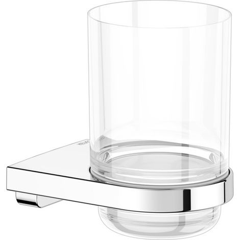Keuco Collection Moll - Vaso para cepillos de dientes con soporte, cristal/cromo 12750019000