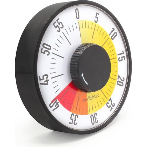 Giant Mechanical Timer Visual 60 Minutes Large Dial 16 x 9 cm Colour Zones Powerful Sound Alarm Without Battery Time Management Kitchen Classroom Office Kids Wall Mounted (1/5)