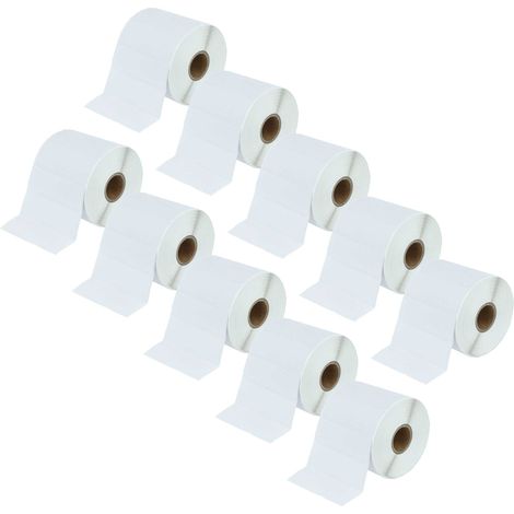 vhbw 10x Thermal Label Roll 25.4mm x 76.2mm (1375 Label) compatible with Zebra 105SL, 105SE, GK420d, 220Xi4, DA402 Label Maker