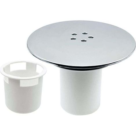 YMYNY Shower Drain, 90mm/115mm Shower Drain, Replacement for Shower Siphon Cover, Universal Shower Drain Cover, Chrome Shower Socket Cover, Fast Flow (1/4)